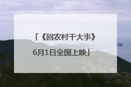 《回农村干大事》6月1日全国上映