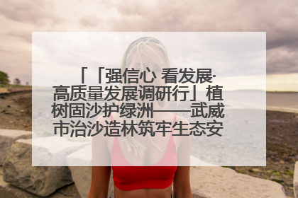 「强信心 看发展·高质量发展调研行」植树固沙护绿洲——武威市治沙造林筑牢生态安全屏障见闻