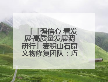 「强信心 看发展·高质量发展调研行」麦积山石窟文物修复团队：巧手匠心触摸“光阴的故事”