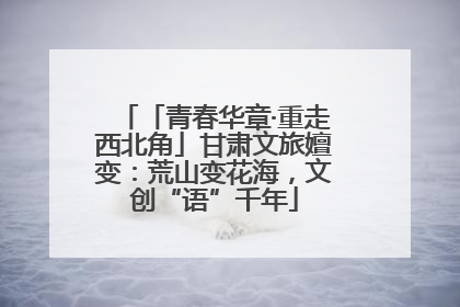 「青春华章·重走西北角」甘肃文旅嬗变：荒山变花海，文创“语”千年