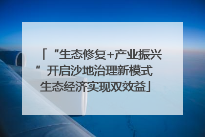 “生态修复+产业振兴”开启沙地治理新模式 生态经济实现双效益
