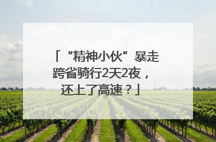 “精神小伙”暴走跨省骑行2天2夜，还上了高速？
