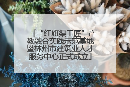 “红旗渠工匠”产教融合实践示范基地暨林州市建筑业人才服务中心正式成立