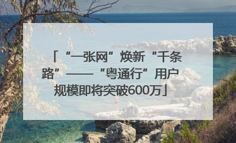 “一张网”焕新“千条路”——“粤通行”用户规模即将突破600万