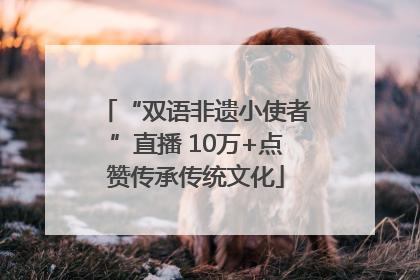 “双语非遗小使者”直播 10万+点赞传承传统文化