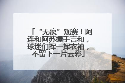 “无痕”观赛！阿连和阿苏握手言和，球迷们挥一挥衣袖，不留下一片云彩