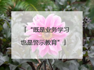 “既是业务学习也是警示教育”