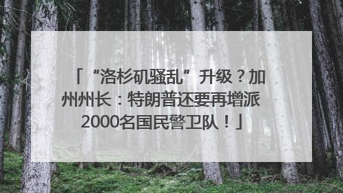 “洛杉矶骚乱”升级？加州州长：特朗普还要再增派2000名国民警卫队！
