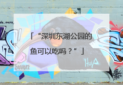 “深圳东湖公园的鱼可以吃吗？”