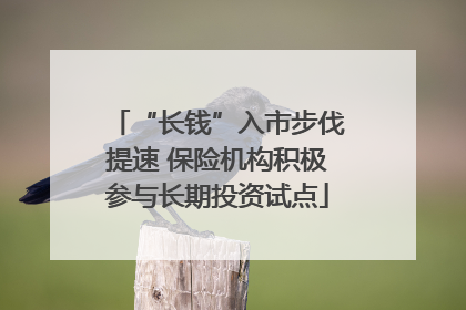 “长钱”入市步伐提速 保险机构积极参与长期投资试点