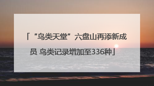 “鸟类天堂”六盘山再添新成员 鸟类记录增加至336种