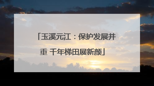 玉溪元江：保护发展并重 千年梯田展新颜