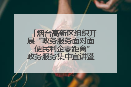 烟台高新区组织开展“政务服务面对面 便民利企零距离”政务服务集中宣讲暨政府开放月活动