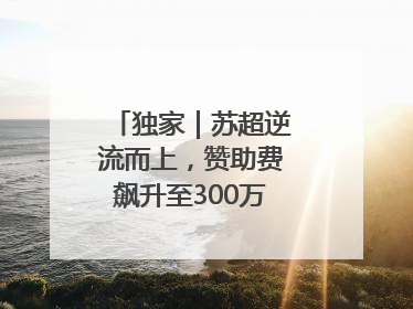 独家｜苏超逆流而上，赞助费飙升至300万，仍一席难求