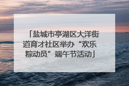 盐城市亭湖区大洋街道育才社区举办“欢乐粽动员”端午节活动