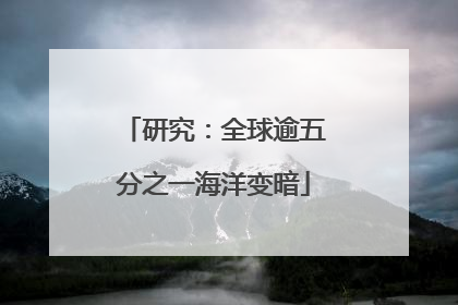 研究：全球逾五分之一海洋变暗