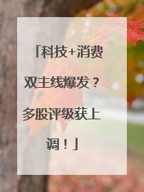 科技+消费双主线爆发？多股评级获上调！