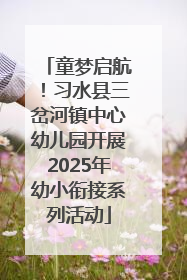 童梦启航！习水县三岔河镇中心幼儿园开展2025年幼小衔接系列活动