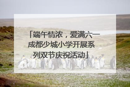 端午情浓，爱满六一 成都少城小学开展系列双节庆祝活动