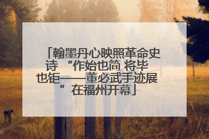 翰墨丹心映照革命史诗 “作始也简 将毕也钜——董必武手迹展”在福州开幕