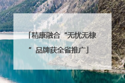 精康融合“无忧无棣”品牌获全省推广