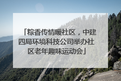 粽香传情暖社区，中建四局环境科技公司举办社区老年趣味运动会