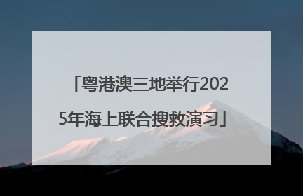 粤港澳三地举行2025年海上联合搜救演习
