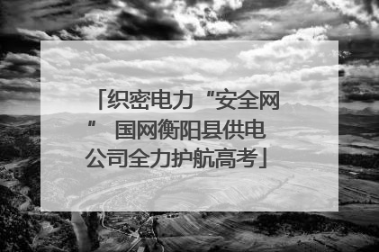 织密电力“安全网” 国网衡阳县供电公司全力护航高考