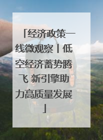 经济政策一线微观察丨低空经济蓄势腾飞 新引擎助力高质量发展