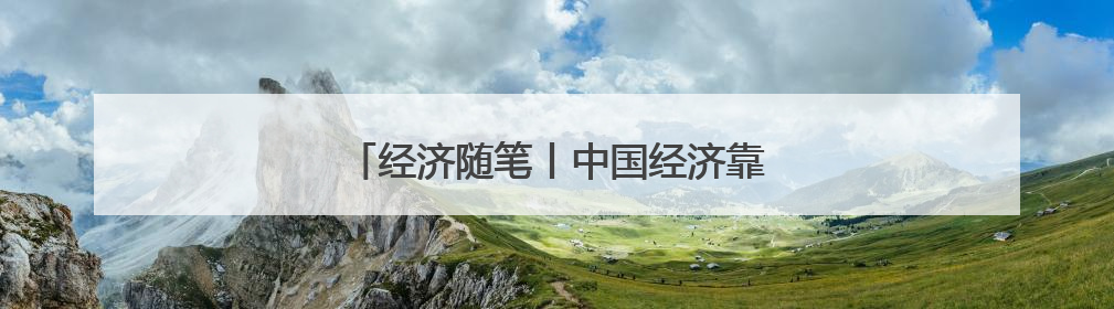经济随笔丨中国经济靠什么“顶住了压力”？