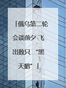 俄乌第二轮会谈前夕 飞出数只 “黑天鹅”