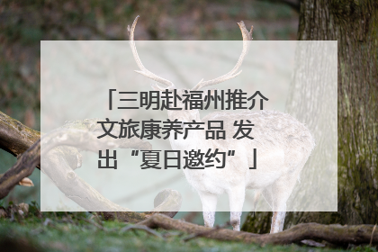 三明赴福州推介文旅康养产品 发出“夏日邀约”