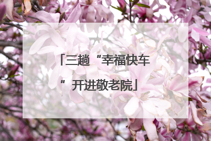 三趟“幸福快车”开进敬老院