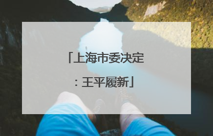 上海市委决定：王平履新