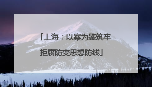 上海：以案为鉴筑牢拒腐防变思想防线