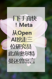 下手真快！Meta从OpenAI挖走三位研究员 此前奥尔特曼还曾出言嘲讽