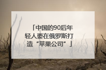 中国的90后年轻人要在俄罗斯打造“苹果公司”