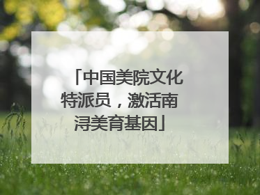 中国美院文化特派员，激活南浔美育基因