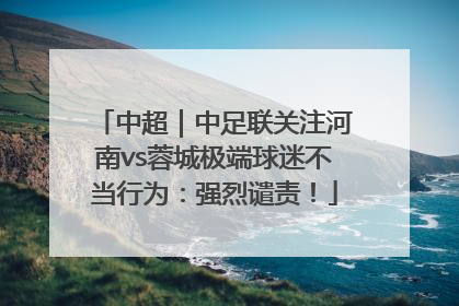中超｜中足联关注河南vs蓉城极端球迷不当行为：强烈谴责！