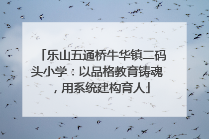 乐山五通桥牛华镇二码头小学：以品格教育铸魂，用系统建构育人