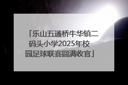 乐山五通桥牛华镇二码头小学2025年校园足球联赛圆满收官