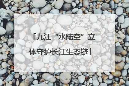 九江“水陆空”立体守护长江生态链