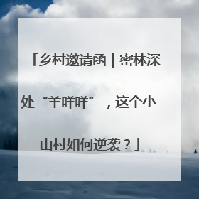 乡村邀请函｜密林深处“羊咩咩”，这个小山村如何逆袭？
