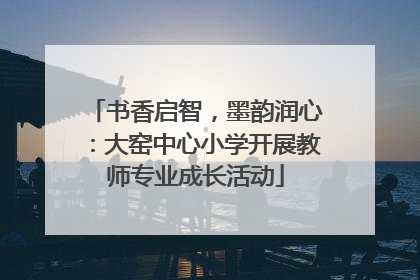 书香启智，墨韵润心：大窑中心小学开展教师专业成长活动