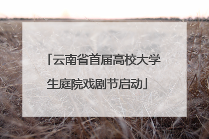 云南省首届高校大学生庭院戏剧节启动