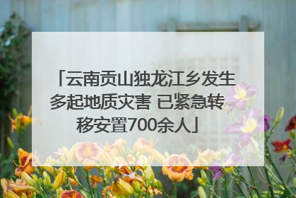 云南贡山独龙江乡发生多起地质灾害 已紧急转移安置700余人
