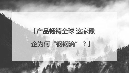 产品畅销全球 这家豫企为何“钢钢滴”？