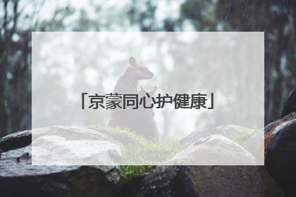 京蒙同心护健康
