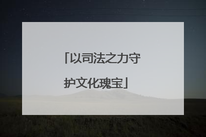以司法之力守护文化瑰宝
