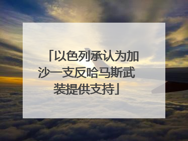 以色列承认为加沙一支反哈马斯武装提供支持